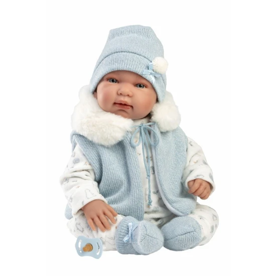 Interaktív beszélő baba Llorens 44 cm valósághű 