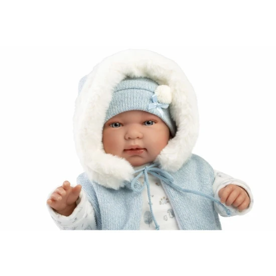 Interaktív beszélő baba Llorens 44 cm valósághű 