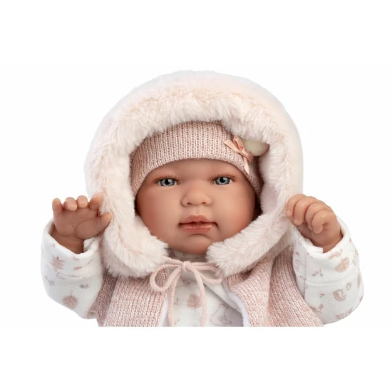 Interaktív beszélő baba Llorens 44 cm valósághű 