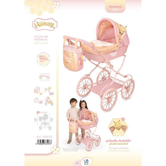 Összecsukható Babakocsi Táskával DeCuevas Honey 2026 81 cm Összecsukható Babakocsi Táskával DeCuevas Honey 2026 81 cm