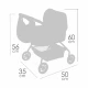 DeCuevas Első babakocsim hátizsákkal DeCuevas Tulipe 56 cm DeCuevas Tulipe 2025 babababababababababababababababababababababababababa magunkat 3 éves kortól, pasztell színekben tulipános mintával.