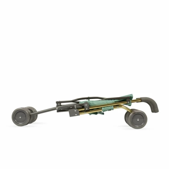 DeCuevas Összecsukható golfkocsi babáknak DeCuevas Capriccio 75 cm Összecsukható babakocsi DeCuevas Capriccio 2025 menta színben esernyővel és táskával, magassága 60 cm
