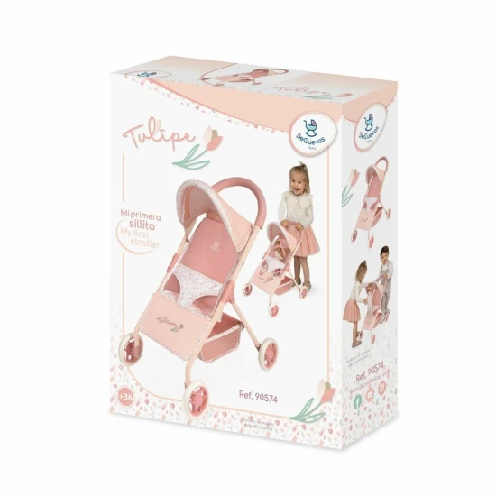 Sport babakocsi DeCuevas 90574 a Tulipe 2025 kollekcióból pasztell színekben, ideális kislányoknak.