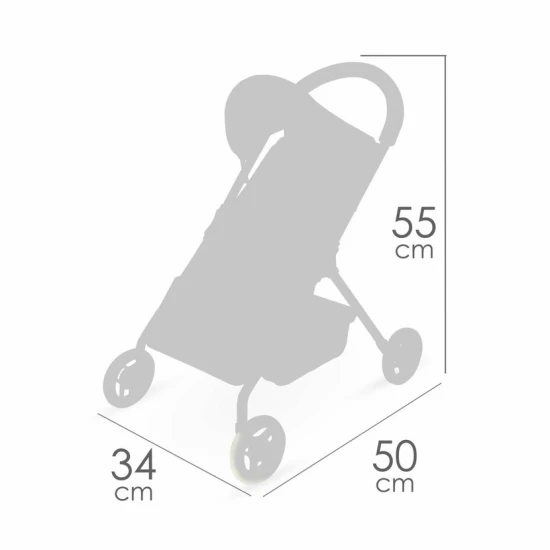 Sport babakocsi DeCuevas 90574 a Tulipe 2025 kollekcióból pasztell színekben, ideális kislányoknak.