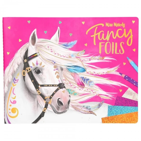 Miss Melody Fancy Foils kreatív kifestő lovakkal és csillámfóliákkal