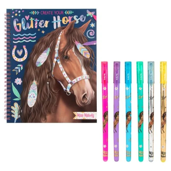 Miss Melody Glitter Horses csillogó kifestő Depesche