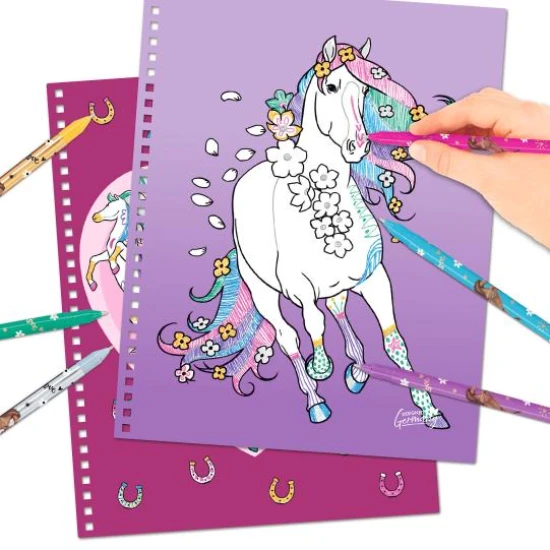 Miss Melody Glitter Horses csillogó kifestő Depesche