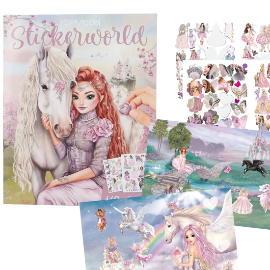 TOPModel Viva Violet matrica füzet 20 háttéroldallal és több mint 110 matricával