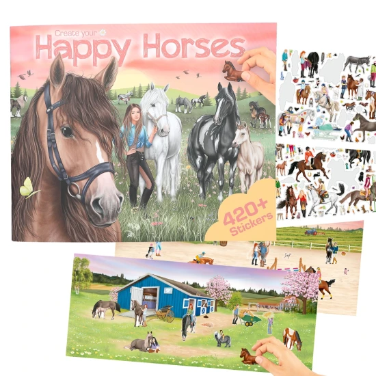 Happy Horses kreatív készlet matricákkal lovak Depesche