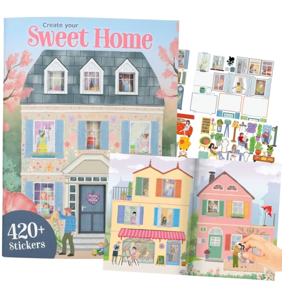 Sweet Home matrica füzet 24 oldallal és több mint 420 matricával