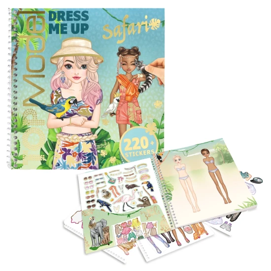Depesche TOPModel Kreatív matricás füzet Dress Me Up Safari DP-13831