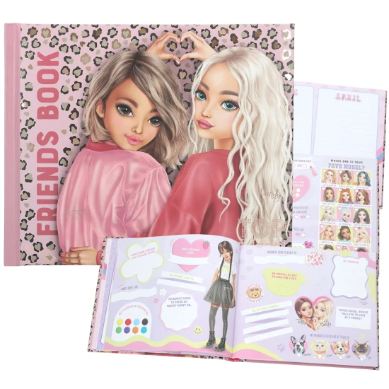 Depesche TOPModel Leoheart kreatív barátkönyv DP-13936 leopárdmintával