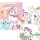 Ylvi Kreatív kifestőkönyv Create Your Unicorn – könyv 13 egyszarvú-képpel, matricákkal és sablonokkal