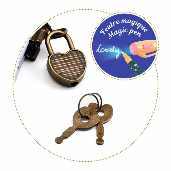 Kis titkos jegyzetfüzet varázstollal és kulccsal, Kendra