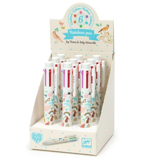 Szivárvány hatszínű toll Tina