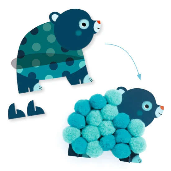 Pom Pom kollázsok Pöttyös Állatok