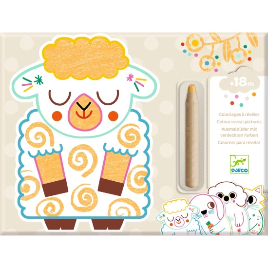 Varázslatos színezés zsírkrétákkal Háziállatok