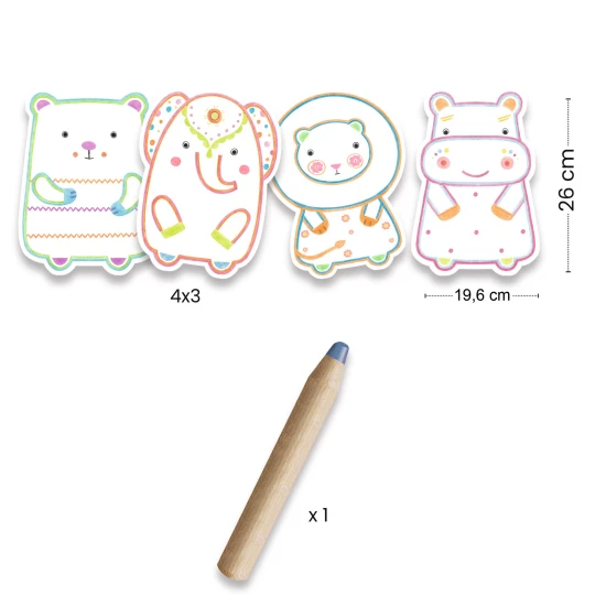 Varázslatos színezés vadállatok zsírkrétáival