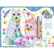 Varázslatos színezés zsírkrétákkal Családok az erdőből