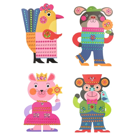 Kövekből való alkotás Állatok és drágakövek