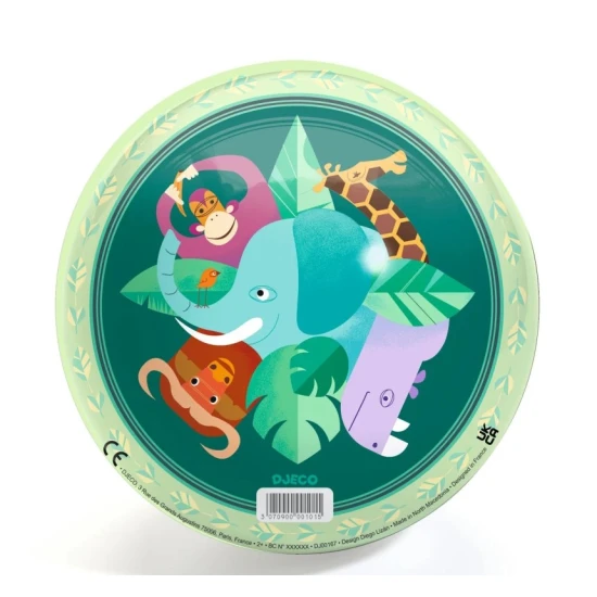 Djeco labda Savana 22 cm - illusztrált labda szavanna állatokkal