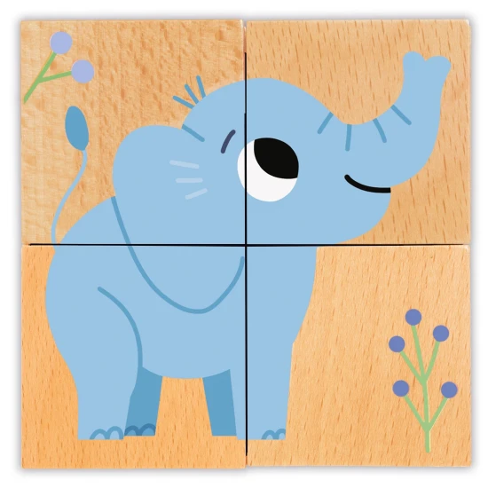 Fa kirakós kockák Barátok a vadonból