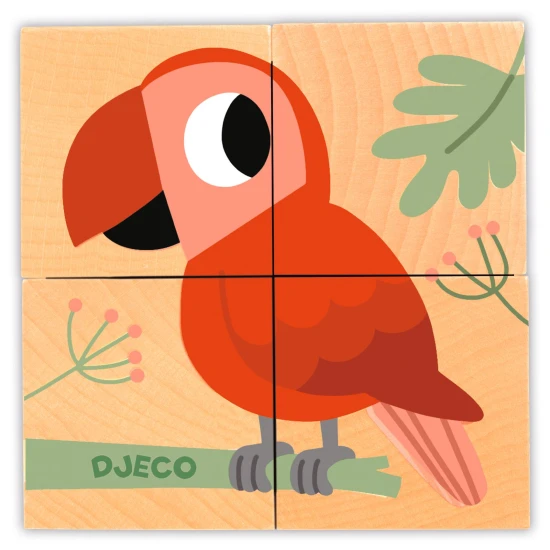 Fa kirakós kockák Barátok a vadonból