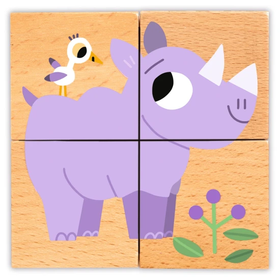 Fa kirakós kockák Barátok a vadonból