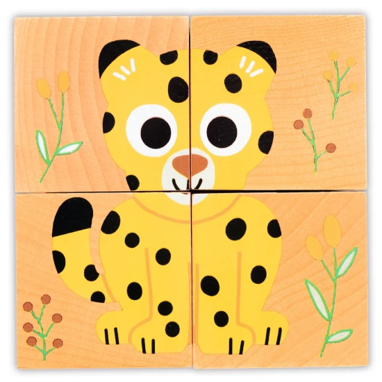 Fa kirakós kockák Barátok a vadonból