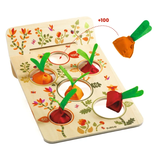 Djeco Garden Party ügyességi játék - lyukas és zacskós tábla