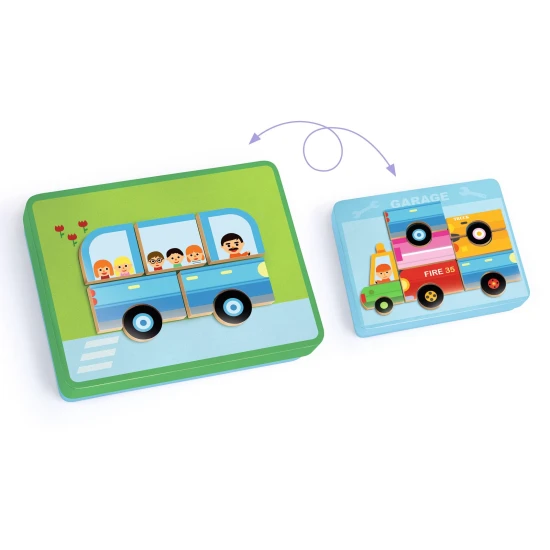 Mágneses kirakós Járművek