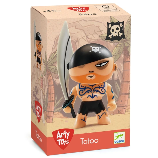 Arty Toys kalóz tetoválás figura