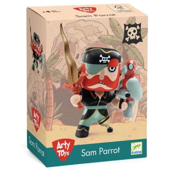Arty Toys kalóz Sam papagáj figura