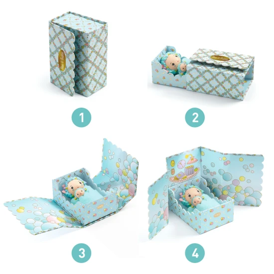 Tinyly figurák dobozban Blue és Buborék