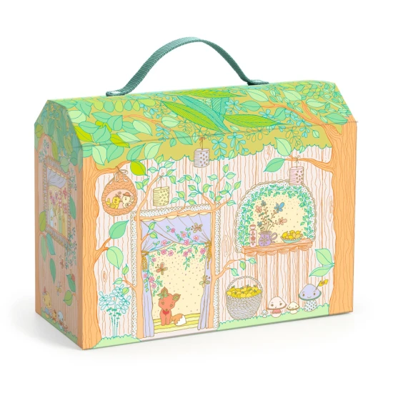 Tinyly figurák Sylvia és Fox róka az erdei házikóban