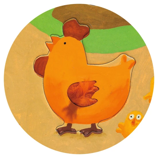 Óriás tapintható kirakós Farm 12 darabos