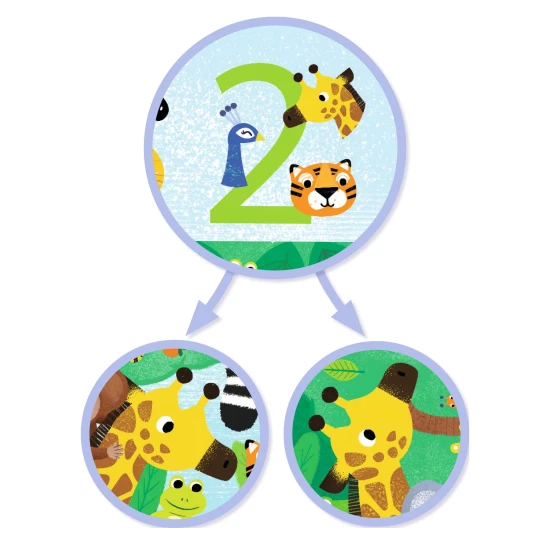 Óriás oktató kirakós Dzsungel 54 darabos