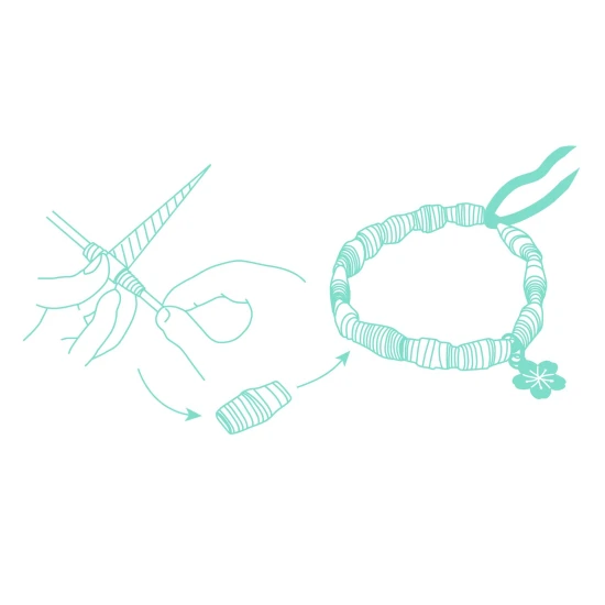 Készítsd el saját kezűleg stílusos arany karkötőket és papírgyöngyöket