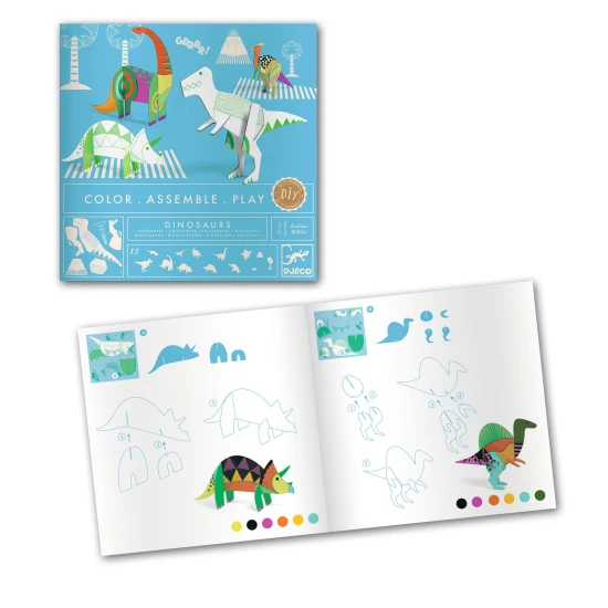 Karton 3D kreatív készlet Dinoszauruszok