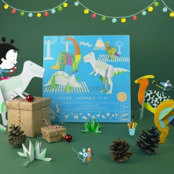 Karton 3D kreatív készlet Dinoszauruszok