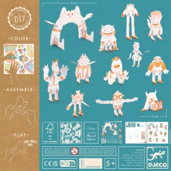 Karton 3D kreatív csapat szörnyek