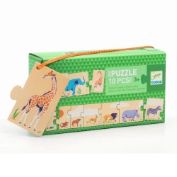 Afrikai állatok (kicsi, nagyobb, legnagyobb) fejlődési kirakós játék