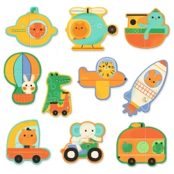 10 darabos Duo Járművek kirakó