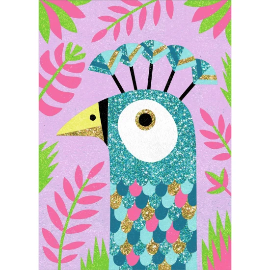 Kreatív készlet homokkal és csillámmal Bájos madarak