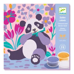 Színes homokkal alkotva Bársony mancsok