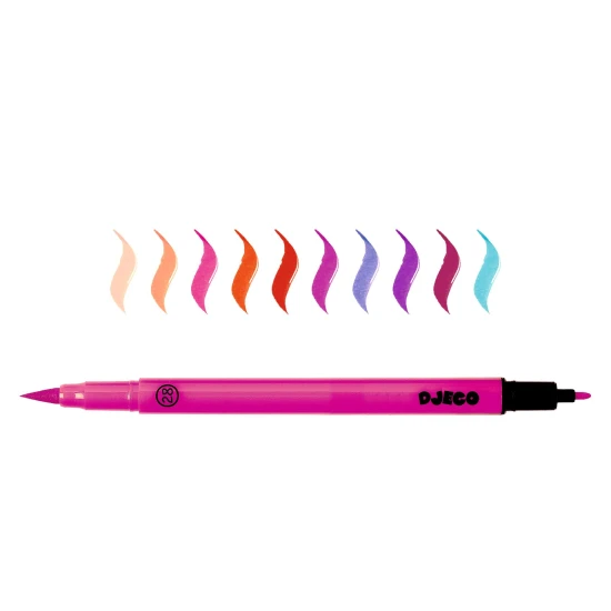 Ecsetes kétoldalas filctollak, lágy színek, 10 db