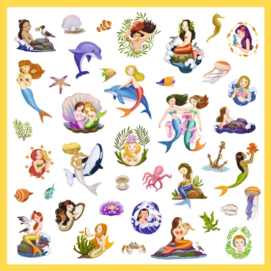 Sellő matricák 160 db