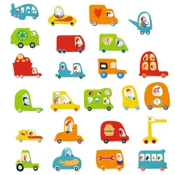 Matricákkal készült autók