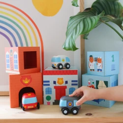 TopaniCar Tégla házak játékautóknak