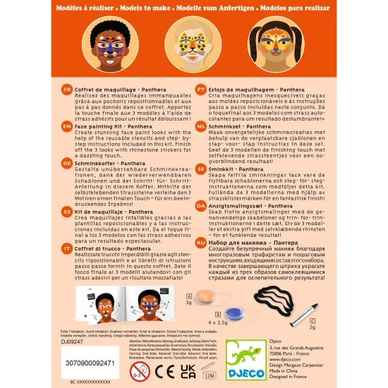 Párduc arcfestékek